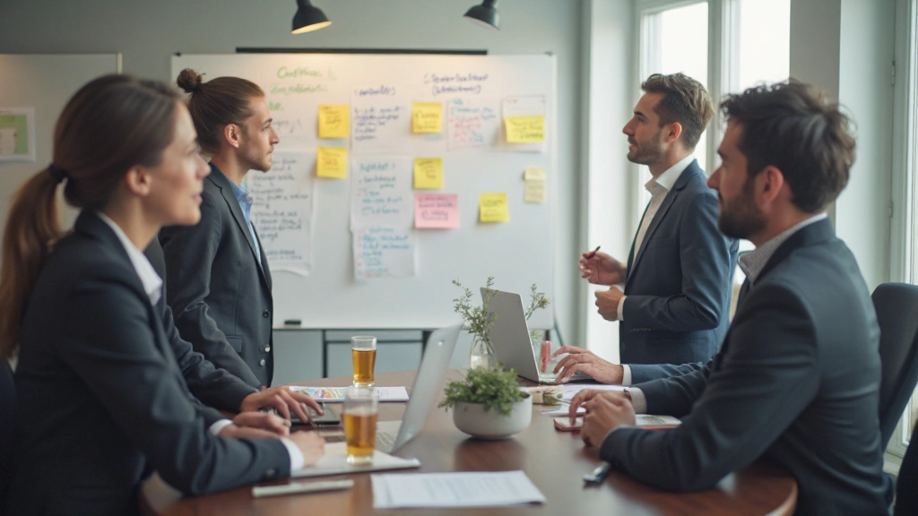 Team bijeenkomst waar werknemers ideeÃ«n delen voor procesverbetering