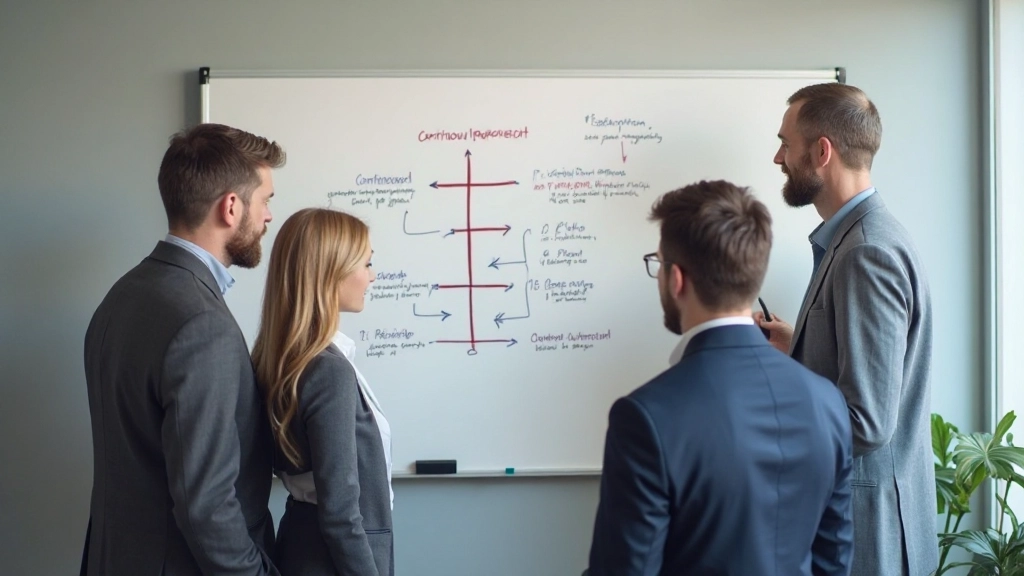 Kantoormedewerkers bespreken verbeteringsplan